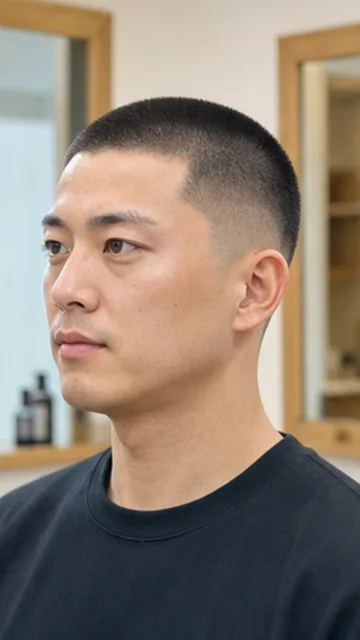 メンズ 丸刈り・グラデーション