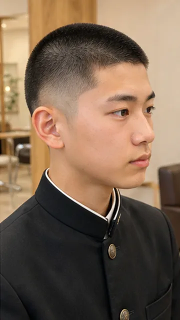 高校生 丸刈り・グラデーション