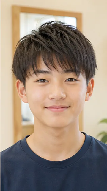 中学生 ハサミカット